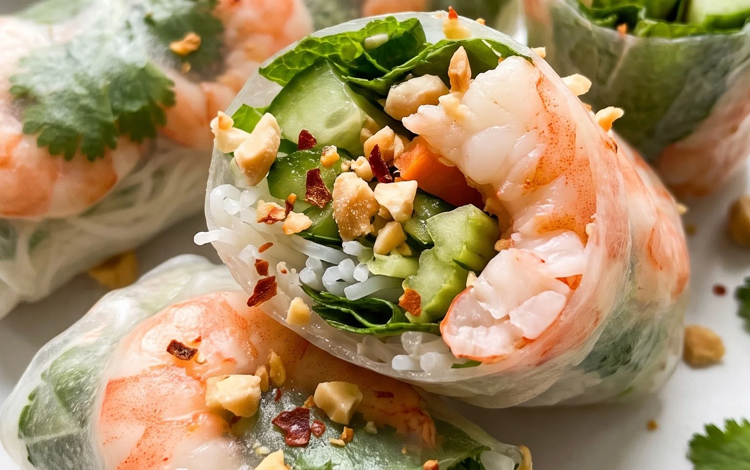 Vietnamese Rice Paper Shrimp Rolls