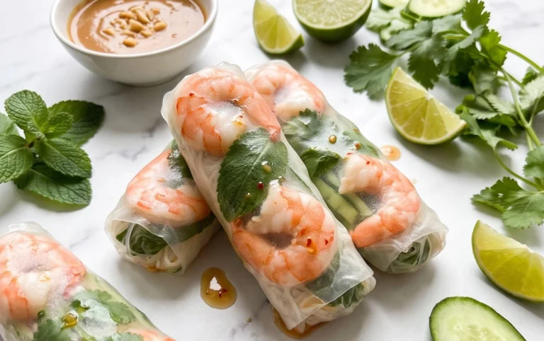Vietnamese Rice Paper Shrimp Rolls