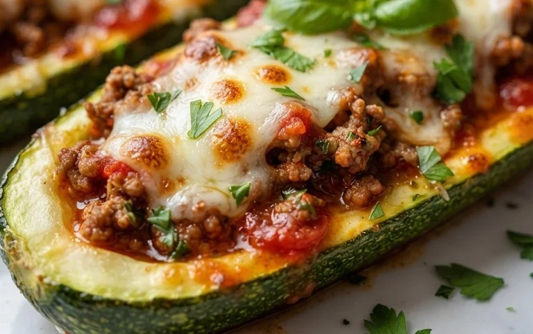 Easy Ground Beef Zucchini Boats (Healthy and Delicious)