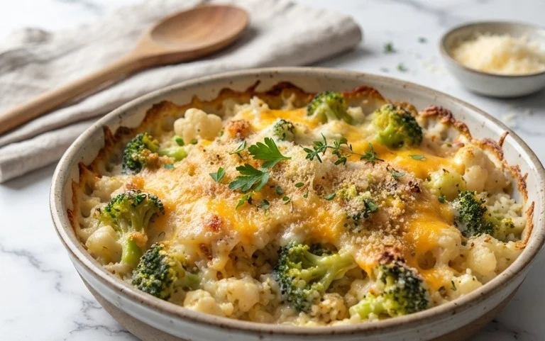 Cheesy Broccoli Cauliflower Rice
