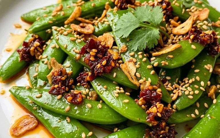 Chili Crisp Snap Pea Salad
