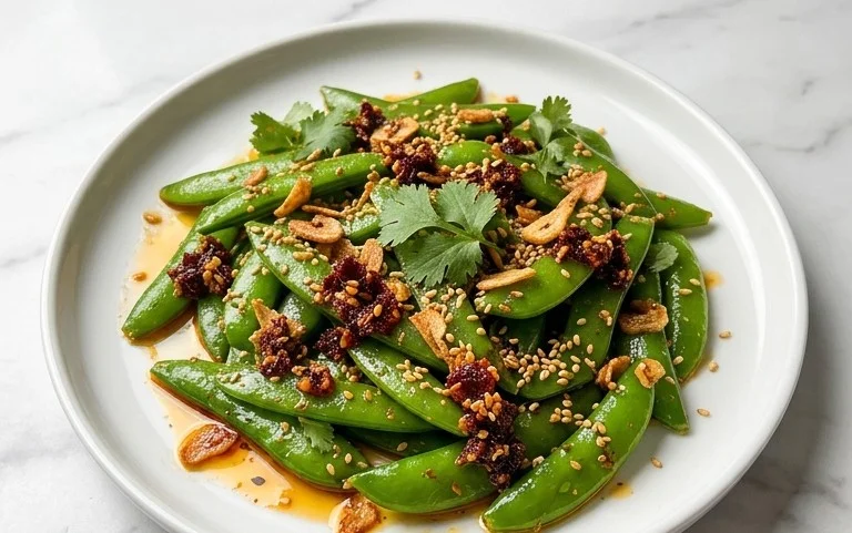 Chili Crisp Snap Pea Salad