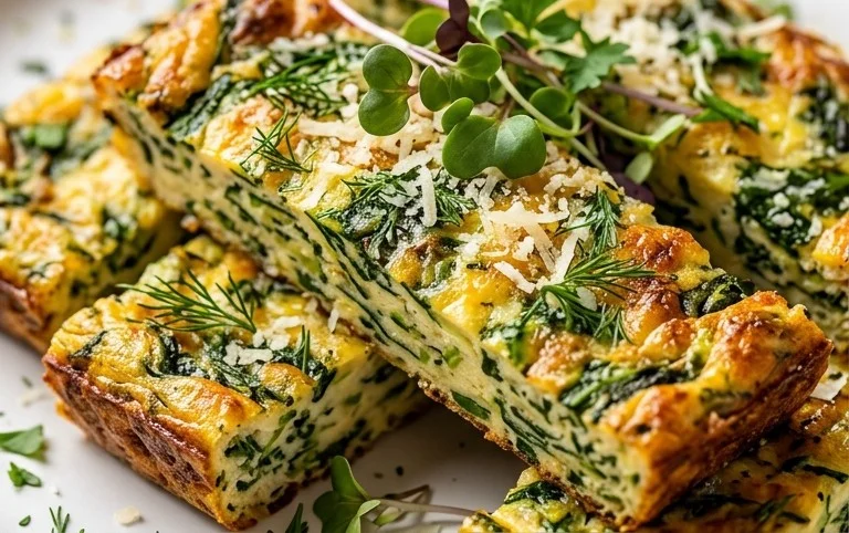 Baked Spinach Zucchini Frittata Fingers {Baby-Friendly}