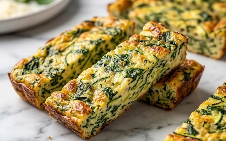 Baked Spinach Zucchini Frittata Fingers {Baby-Friendly}