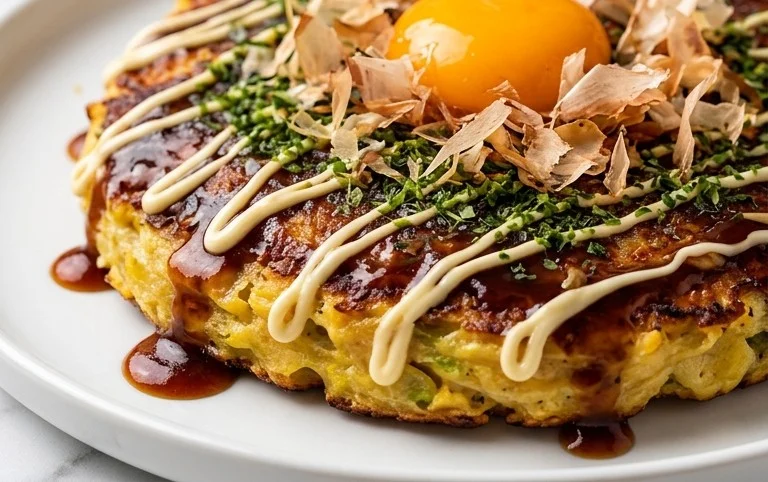 Okonomiyaki - Japanese Savoury Pancakes
