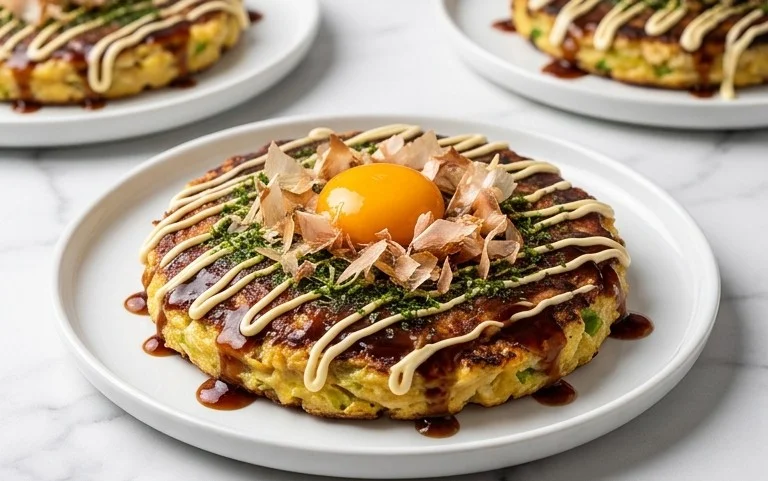 Okonomiyaki - Japanese Savoury Pancakes