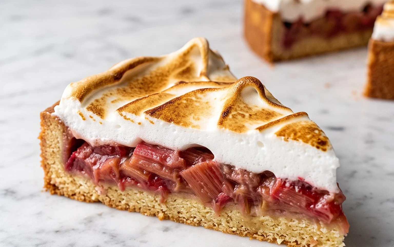Rhabarber-Baiserkuchen