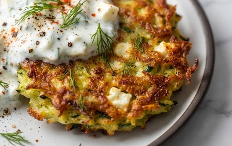 Zucchinipuffer mit Feta und Tzatziki: Das Unglaubliche Ultimative Rezept für 4 Portionen