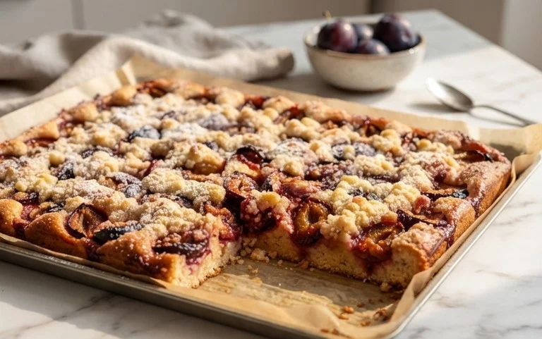 Schneller Pflaumenkuchen vom Blech
