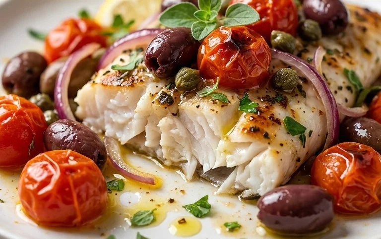 Easy Mediterranean Baked Fish Recipe - Flavorful & Quick