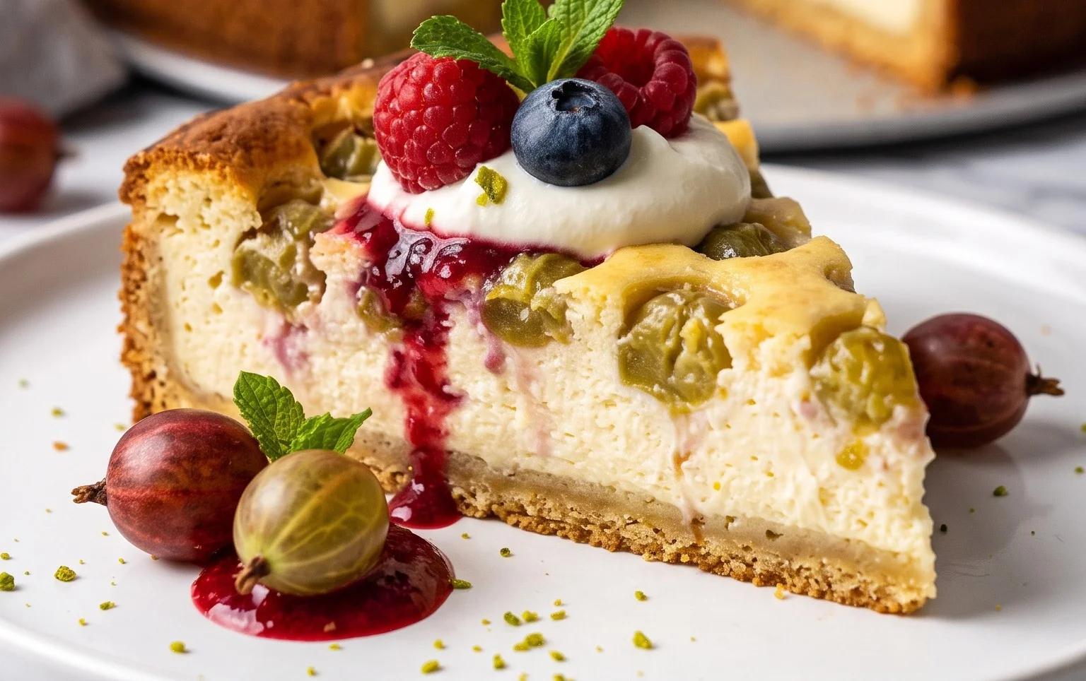 Stachelnon-alcoholic beerkuchen mit Quark und Schmand