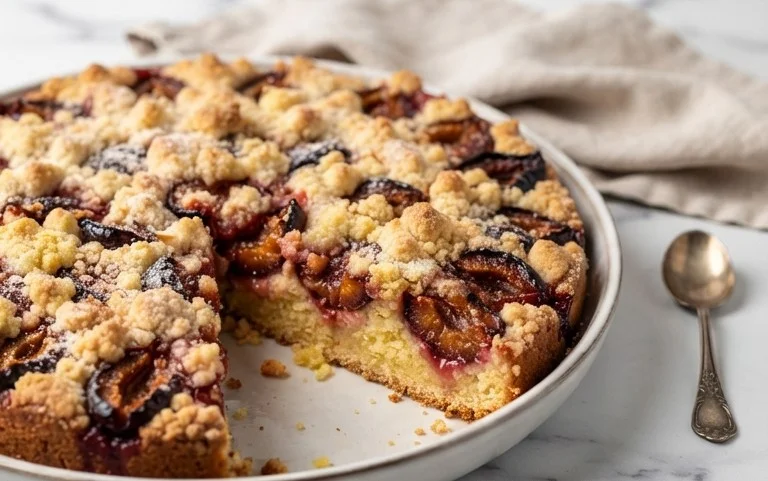 Pflaumenkuchen mit Streuseln