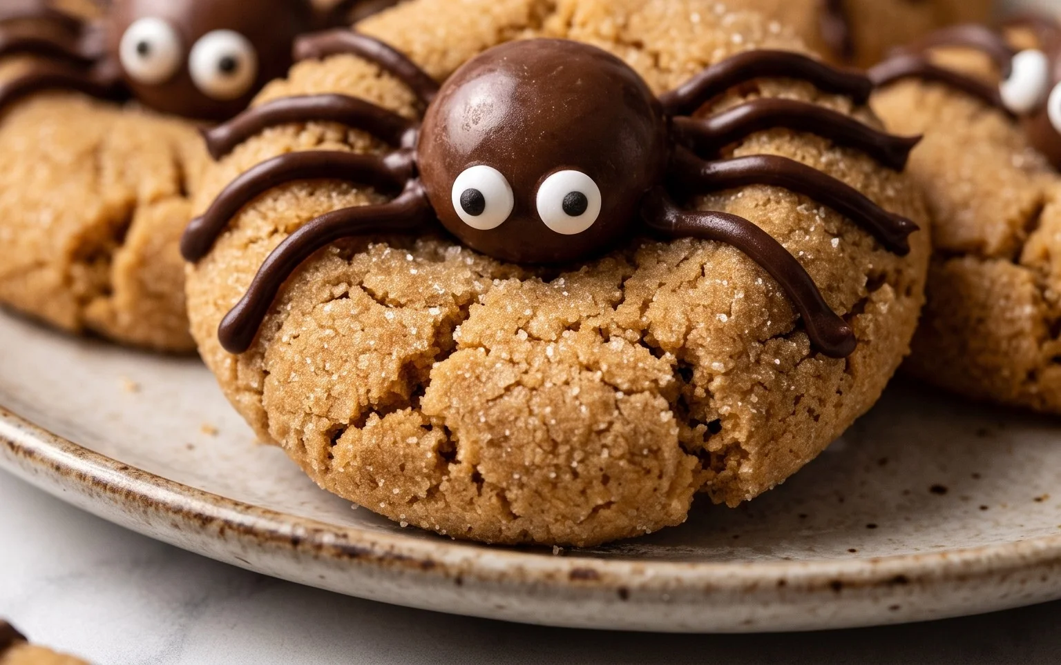 Peanut Butter Spider Cookies