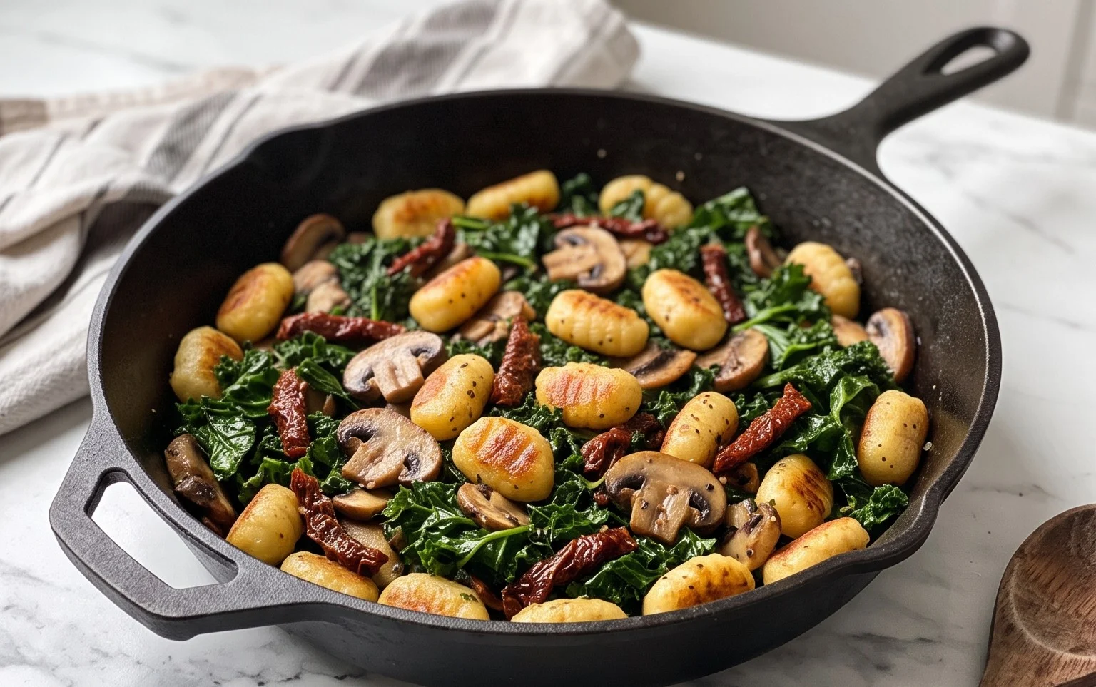 Gnocchi-Grünkohl-Pfanne: Schnell & Lecker